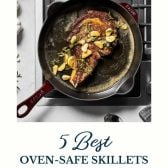 The Best Oven Safe Skillets collage with text title at the bottom