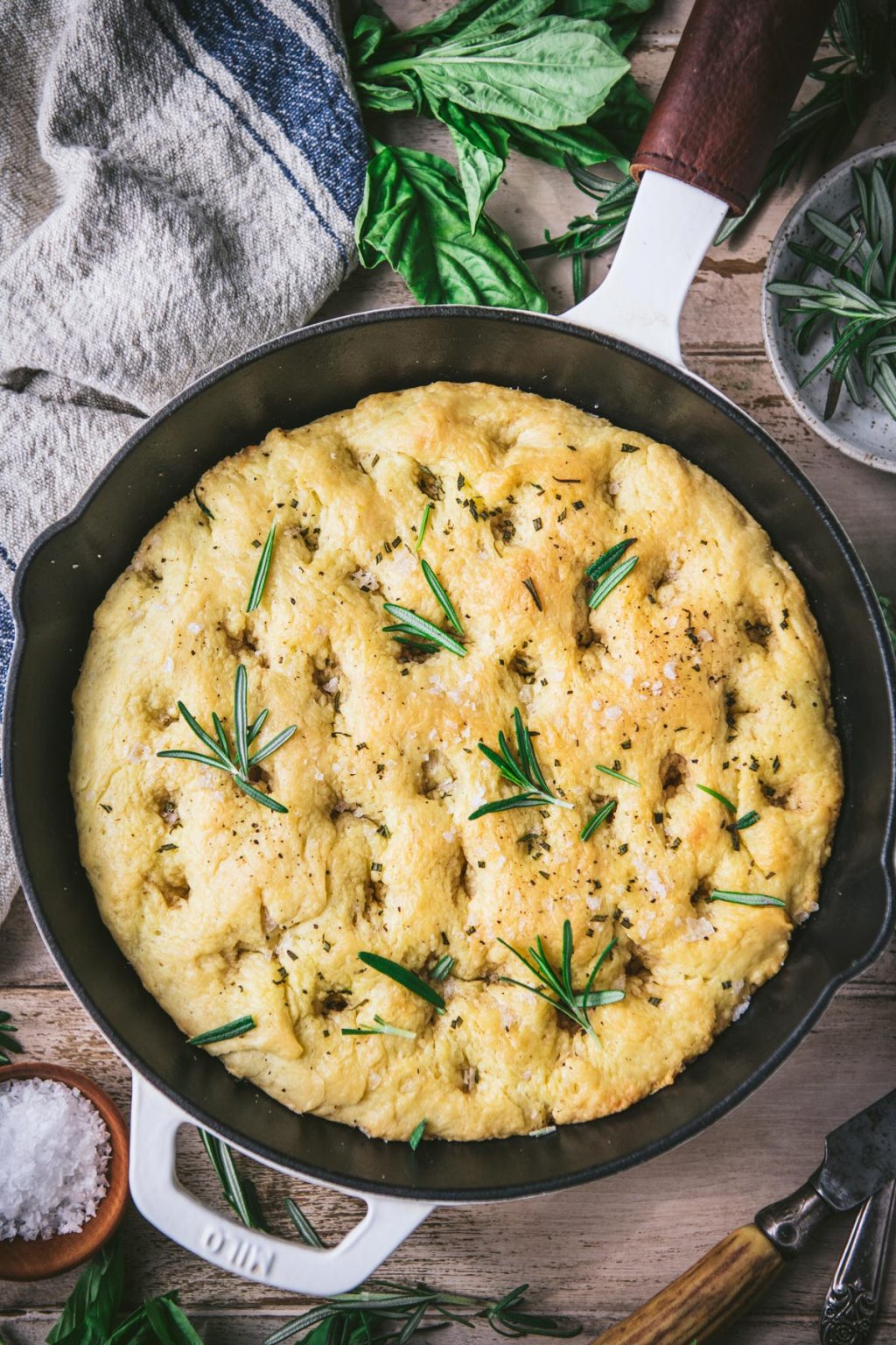 NoKnead Cast Iron Focaccia The Seasoned Mom