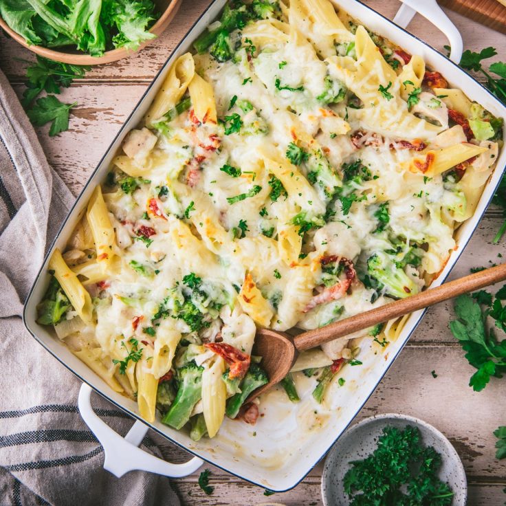 Chicken Alfredo Casserole The Seasoned Mom