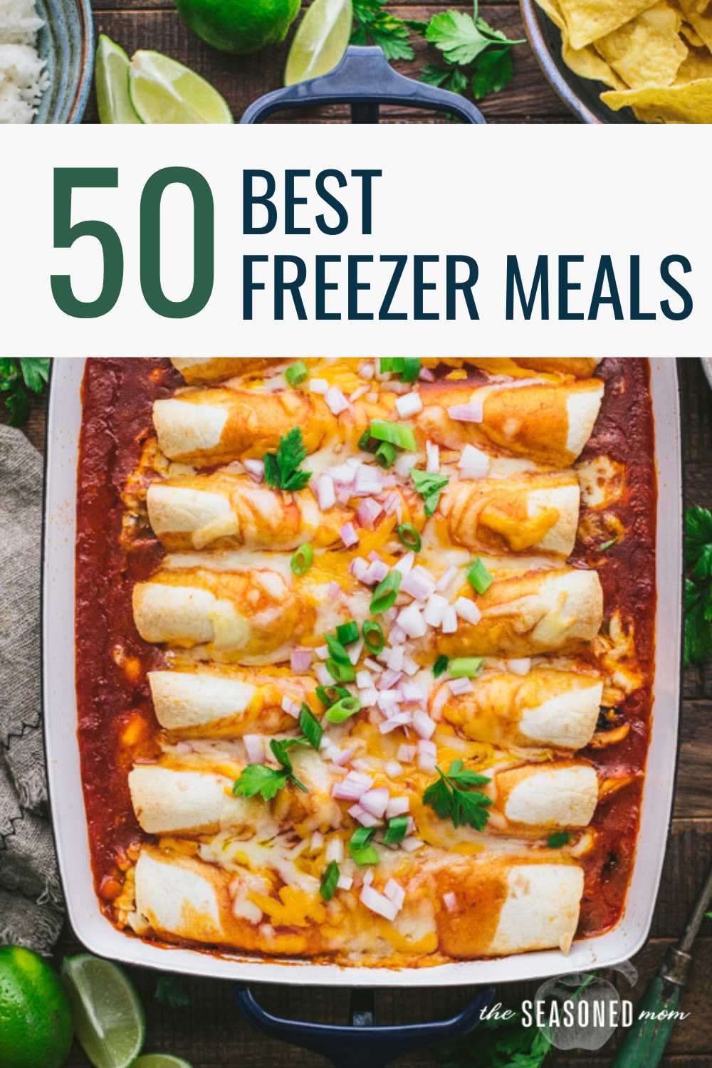 Collage of the best freezer meals