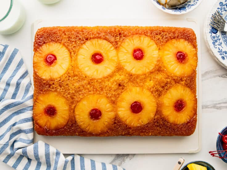 Inverted pineapple upside down cake.