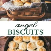Long collage image of angel biscuits.