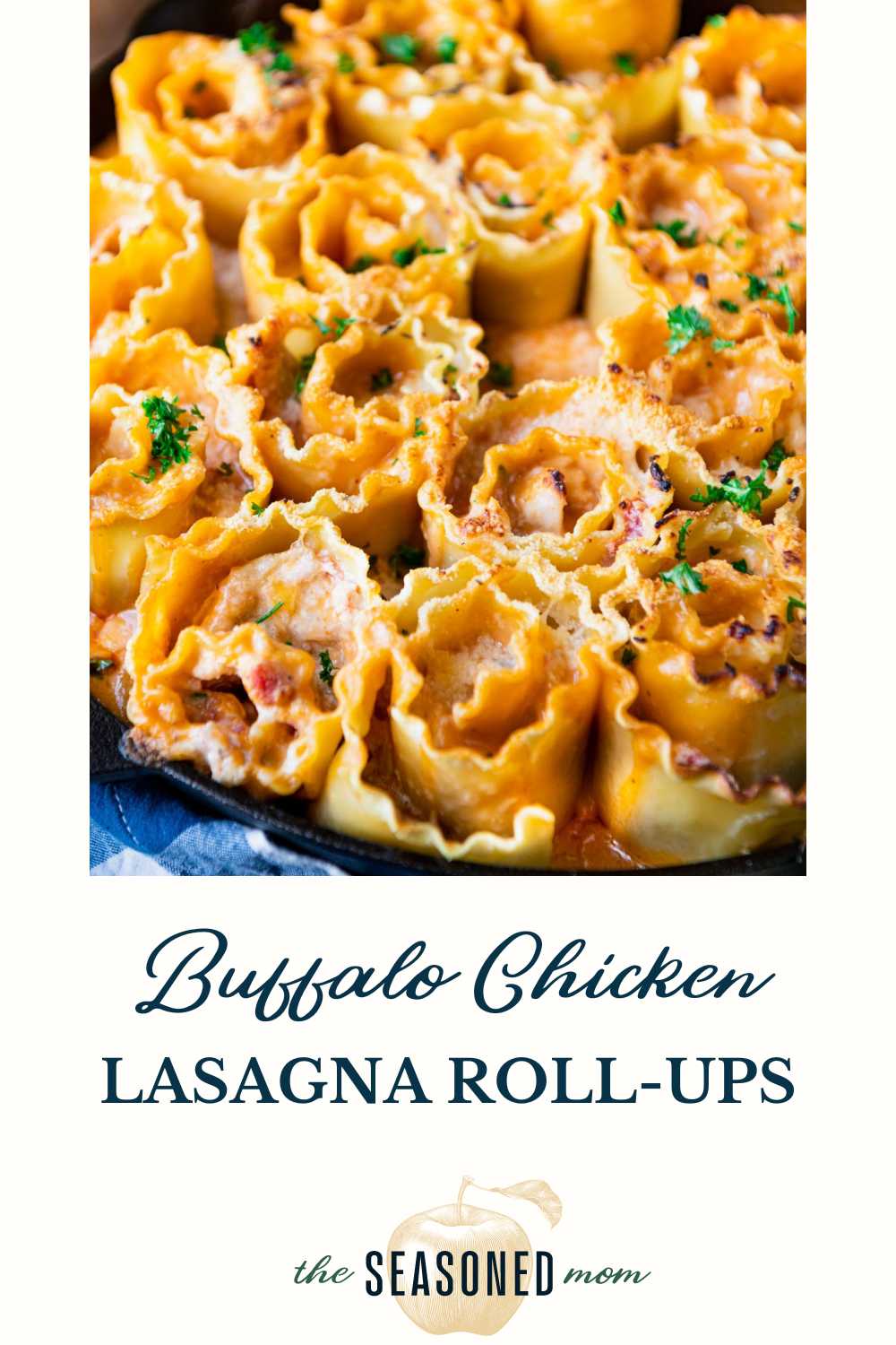 Buffalo Chicken Lasagna Roll Ups The Seasoned Mom
