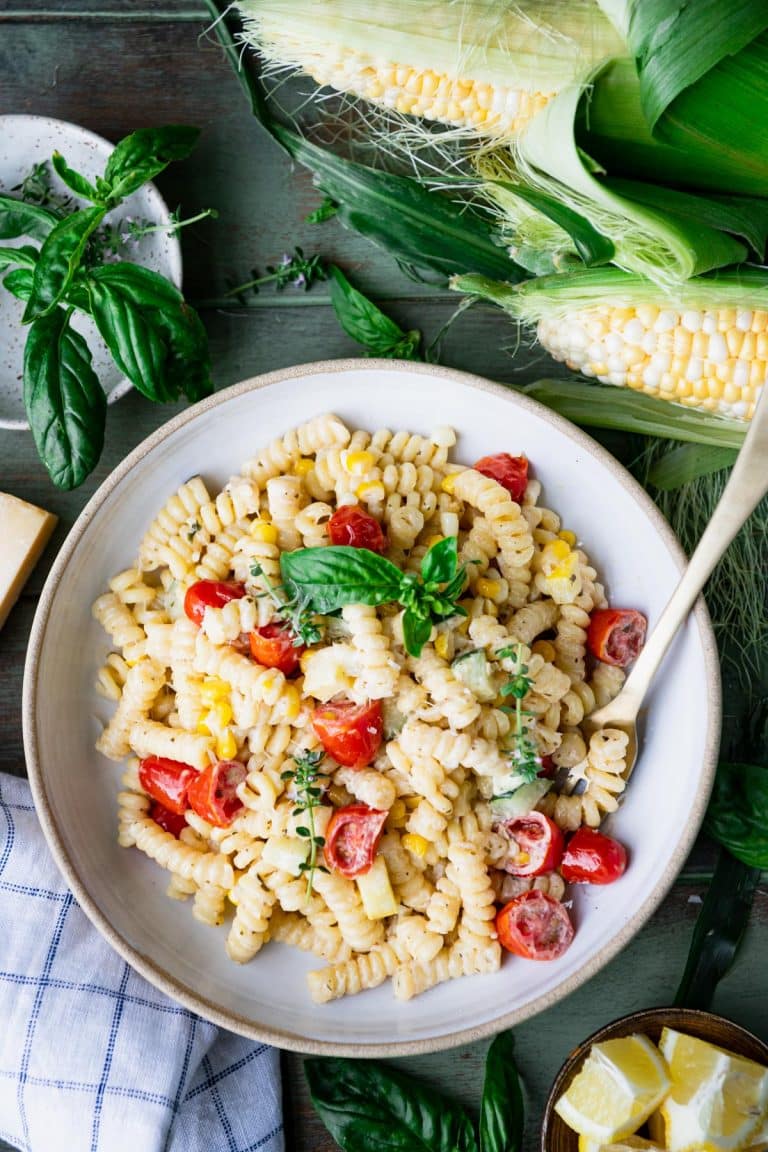 Boursin Cheese Pasta with Summer Veggies The Seasoned Mom