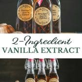 Long collage image of how to make vanilla extract.
