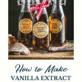 How to make vanilla extract with text title at the bottom.