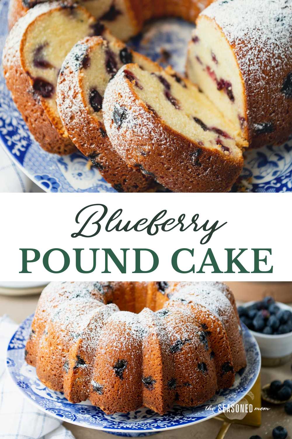 Southern Blueberry Pound Cake - The Seasoned Mom
