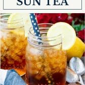 Sun tea with text title box at top.
