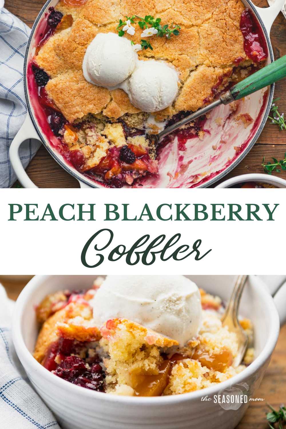 Peach Blackberry Cobbler The Seasoned Mom