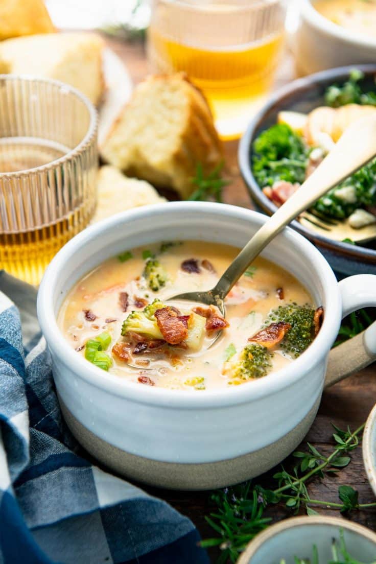 Beer Cheese Soup with Bacon and Broccoli The Seasoned Mom