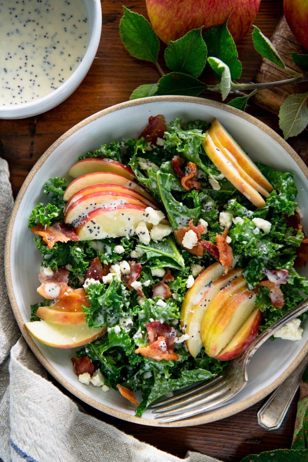 Kale Apple Salad with Bacon The Seasoned Mom
