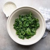 Bowl of massaged kale.