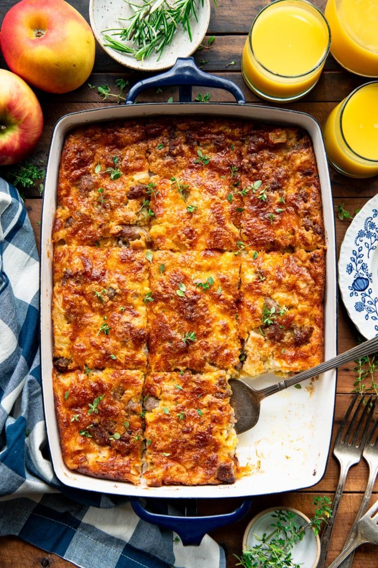 Maple Sausage and Apple Breakfast Bake The Seasoned Mom