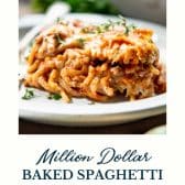 Million dollar baked spaghetti with text title at the bottom.