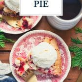 Cranberry pie with text title overlay.