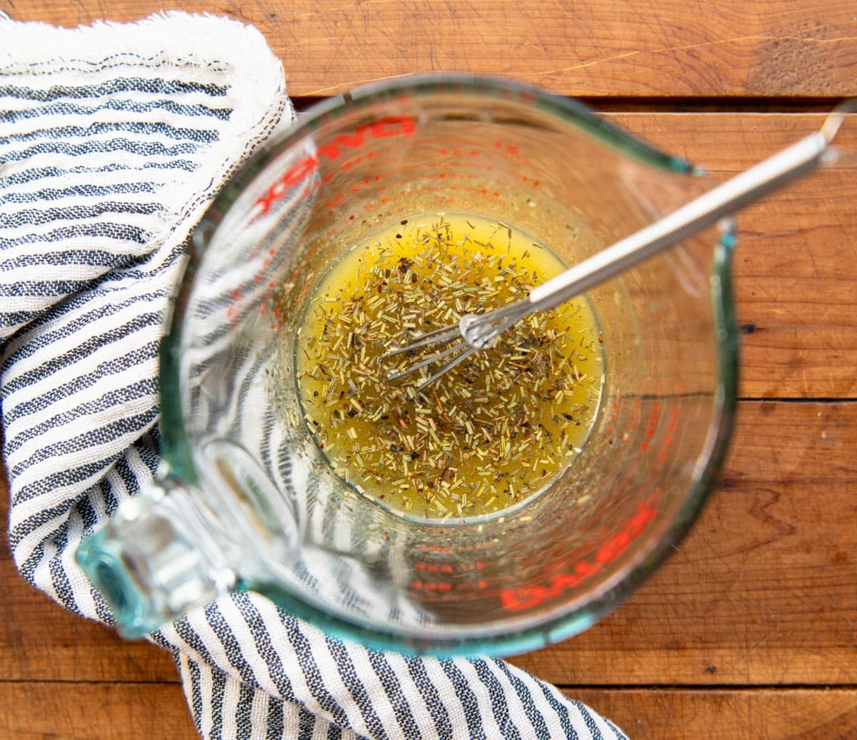 Herb butter sauce for roasting chicken and vegetables.