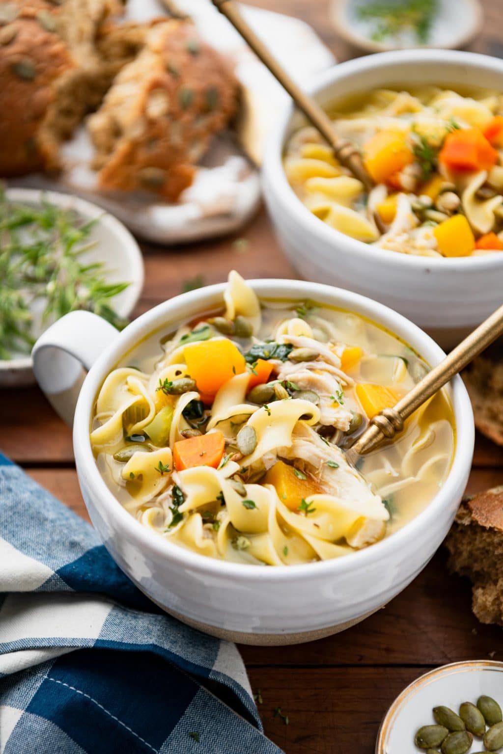Autumn Harvest Chicken Noodle Soup The Seasoned Mom