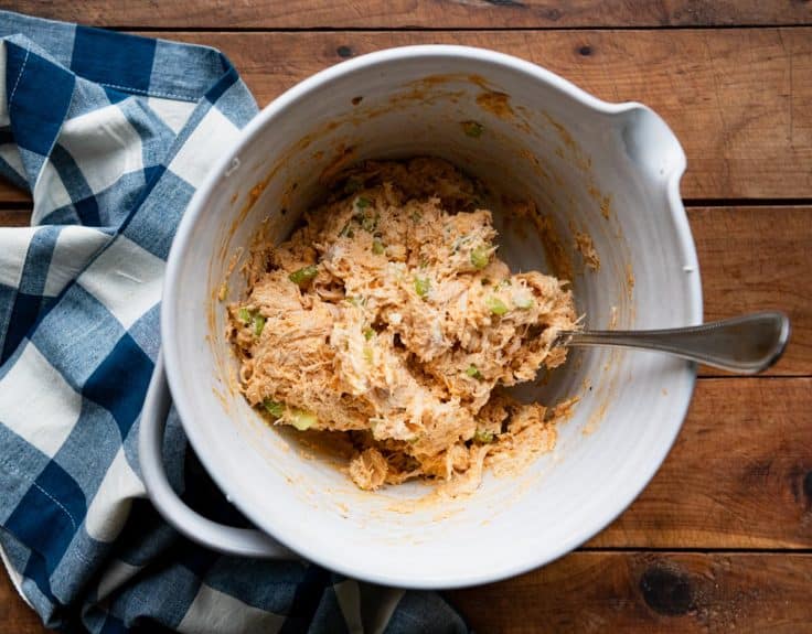 Buffalo chicken dip filling for sliders recipe.