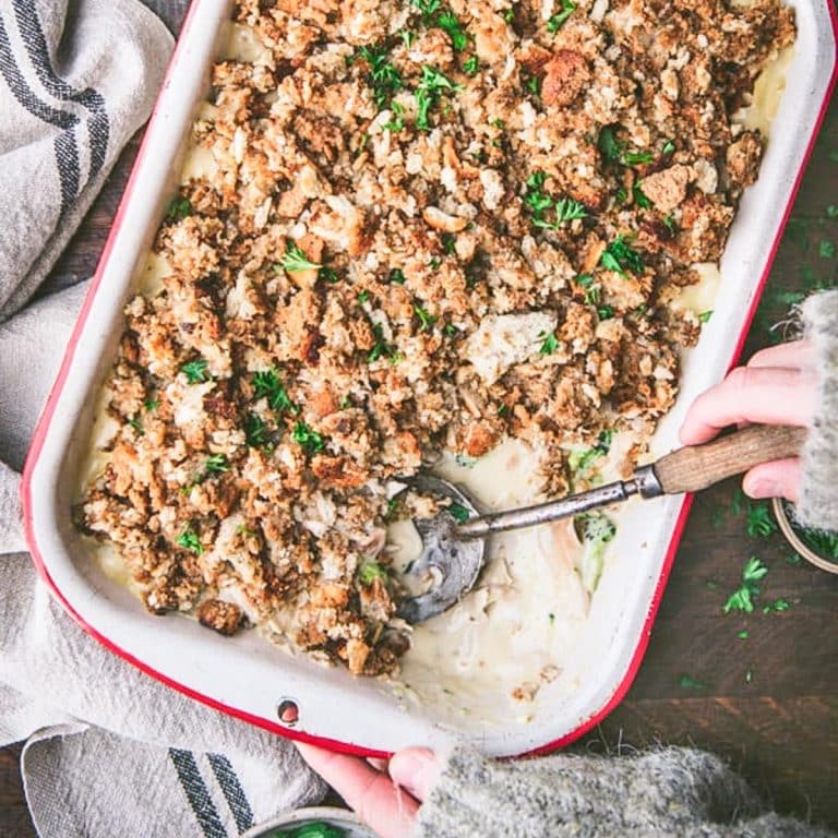 Chicken Broccoli Stuffing Casserole The Seasoned Mom