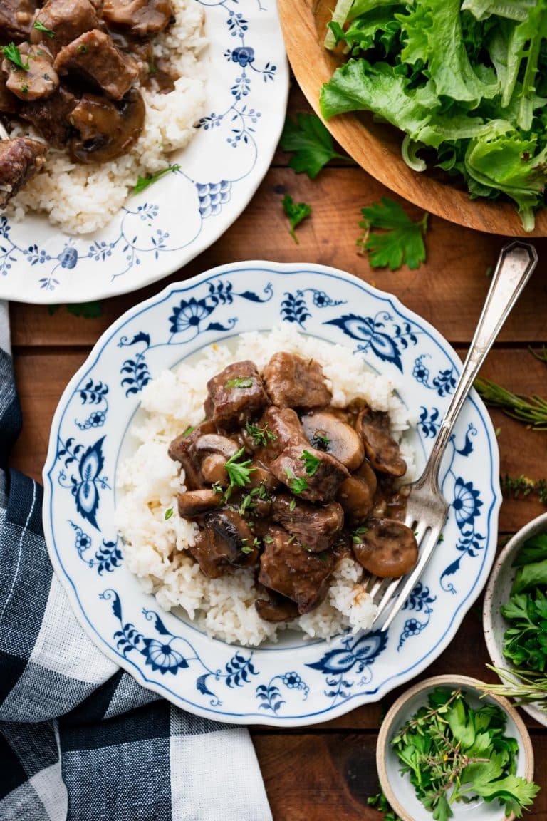 Southern Beef Tips and Rice The Seasoned Mom
