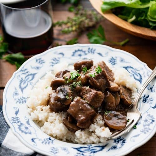 Southern Beef Tips and Rice - The Seasoned Mom