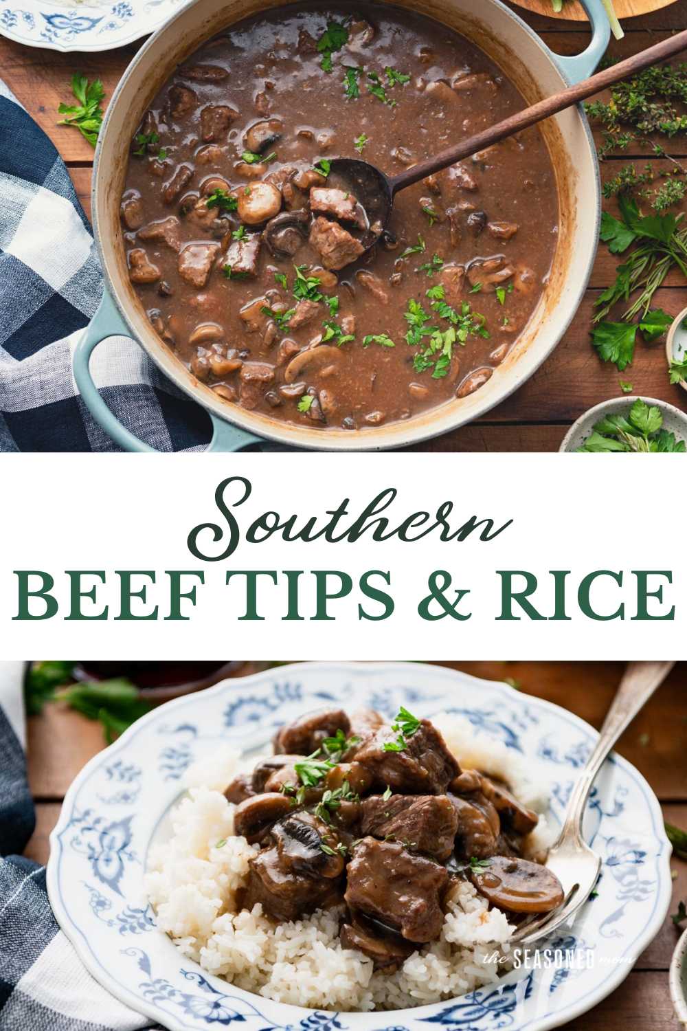 Southern Beef Tips and Rice - The Seasoned Mom