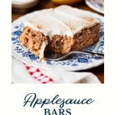 Applesauce bars with text title at the bottom.