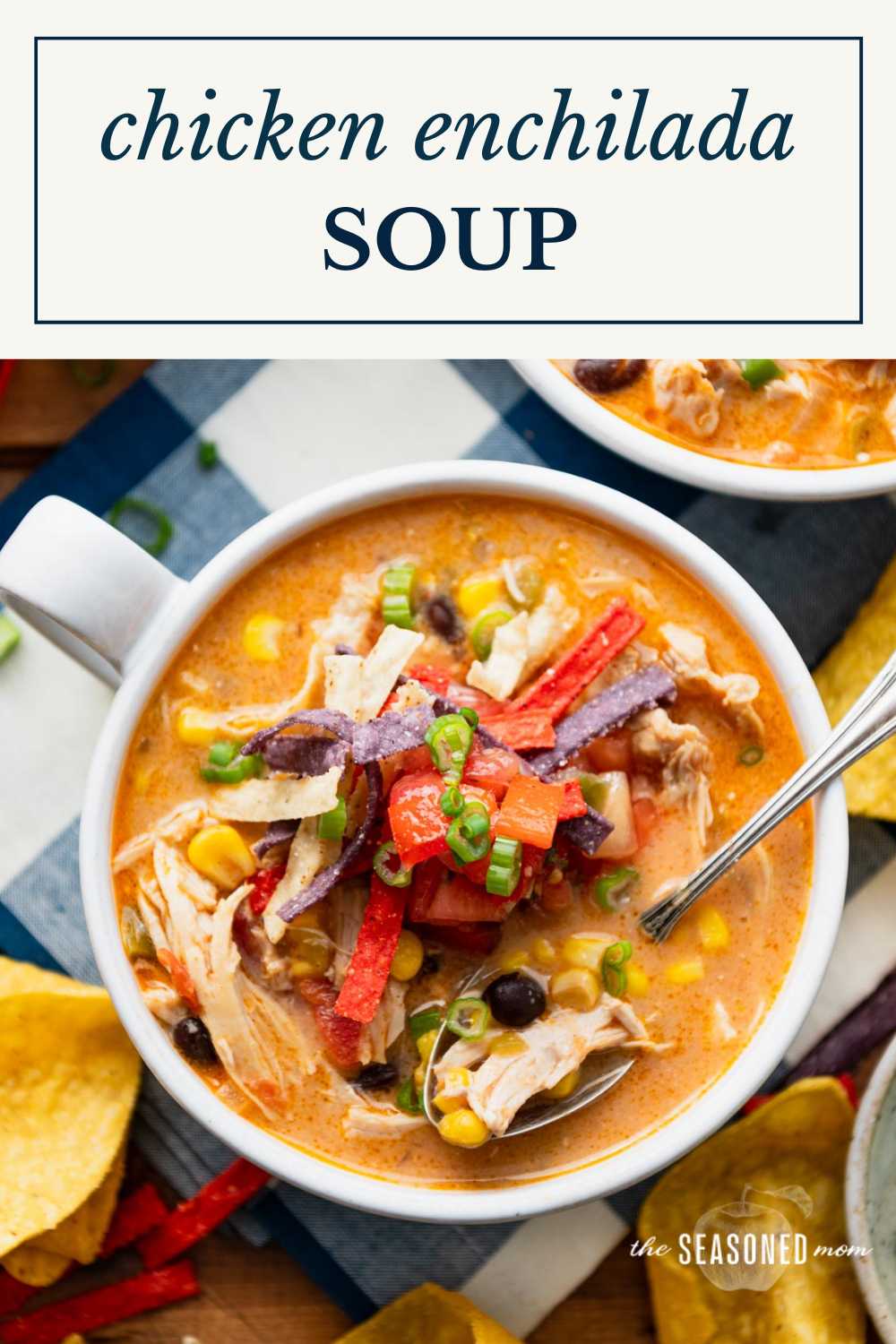 Chicken Enchilada Soup {Crock Pot or Stovetop} - The Seasoned Mom