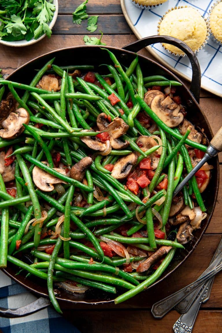Green Beans and Mushrooms The Seasoned Mom