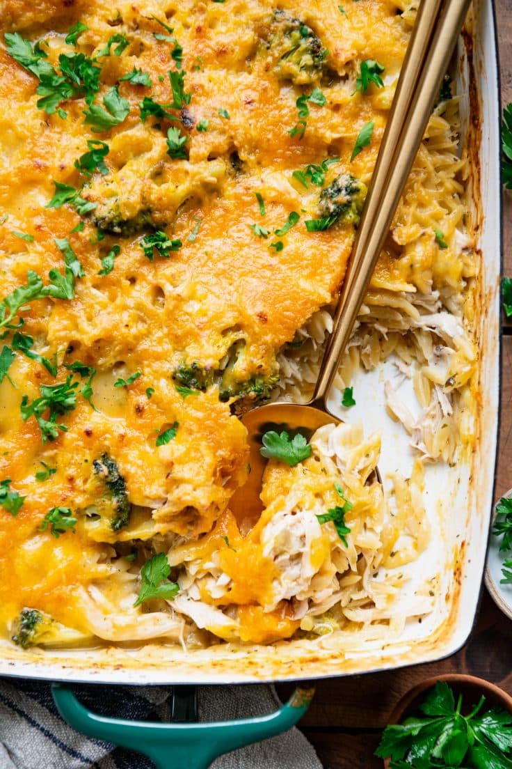 DumpandBake Chicken Orzo Casserole The Seasoned Mom