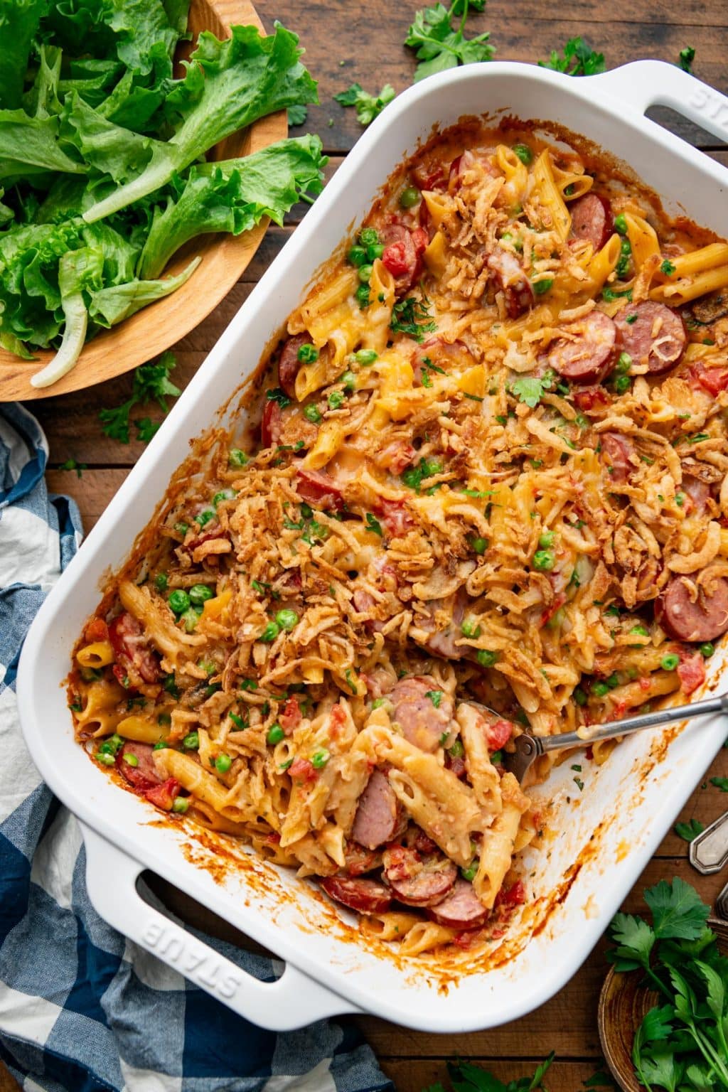 DumpandBake Sausage Noodle Casserole The Seasoned Mom