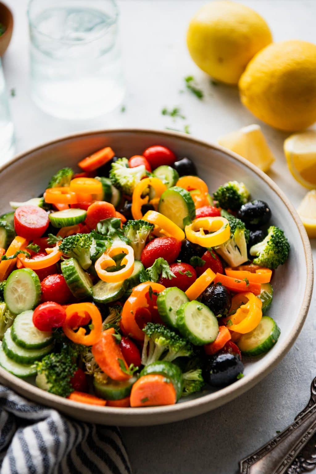 Marinated Vegetable Salad - The Seasoned Mom