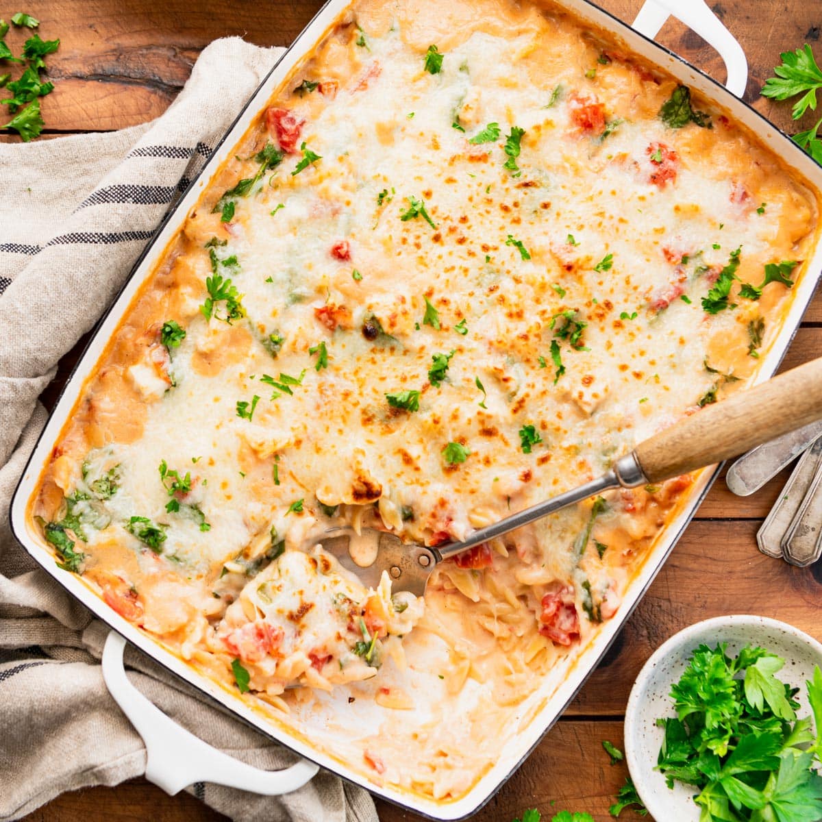 Chicken Orzo Bake