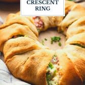 Ham and cheese crescent rolls with text title overlay.