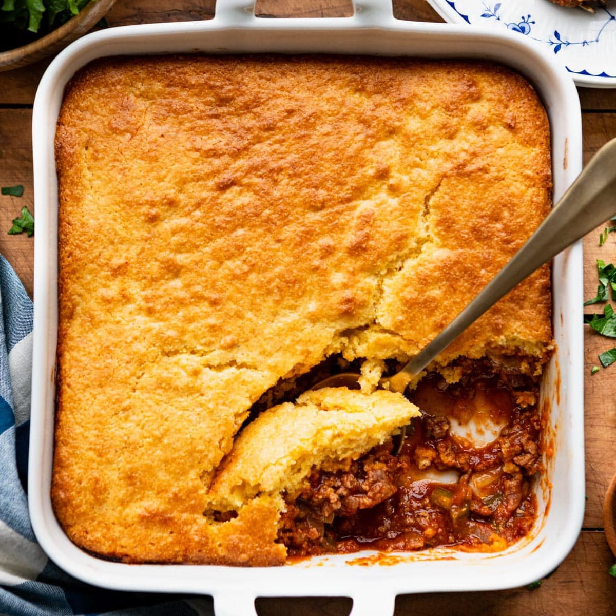 Sloppy Joe Cornbread Casserole