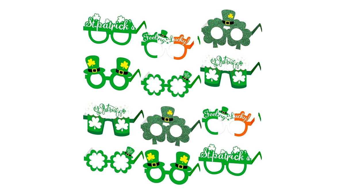 St. Patrick's Day Glasses Set