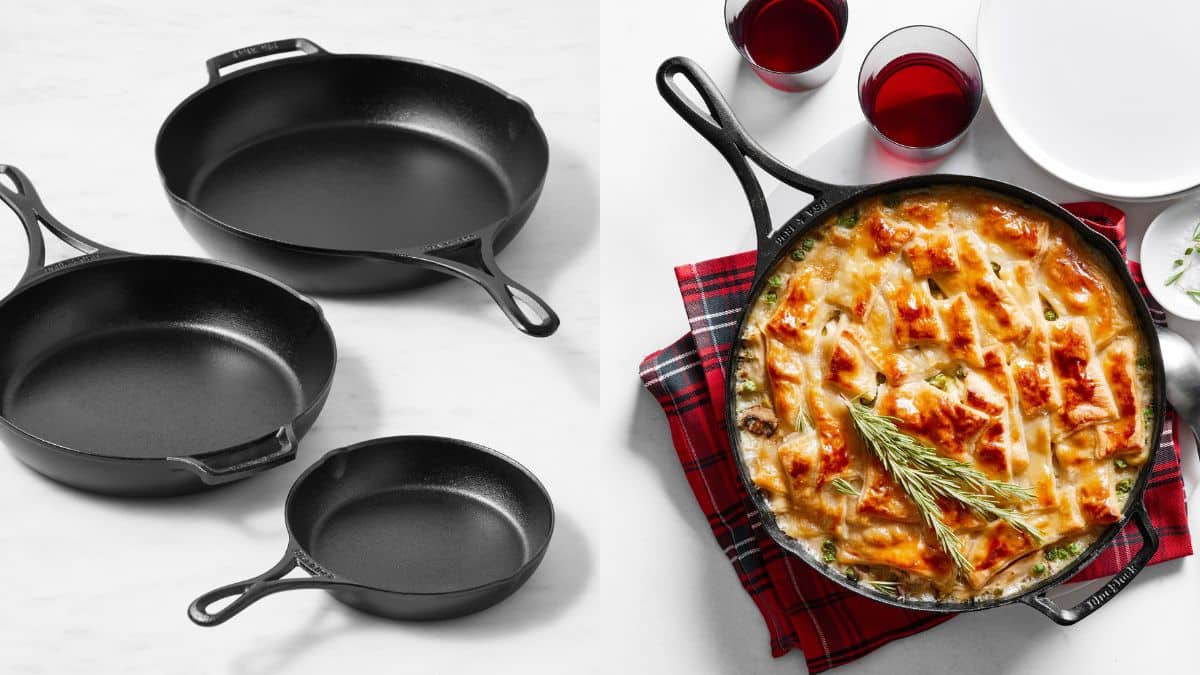 Best cast iron cookware sets: Lodge 3-piece 