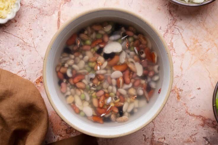 Soaking dried 15 beans.