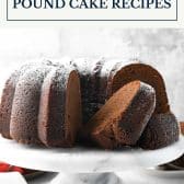 Southern pound cake recipes with text title box at top.