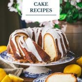 Southern pound cake recipes with text title overlay.