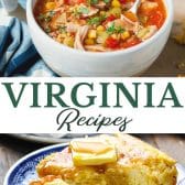 Long collage image of Virginia recipes.
