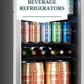 The best beverage refrigerators with text title overlay.