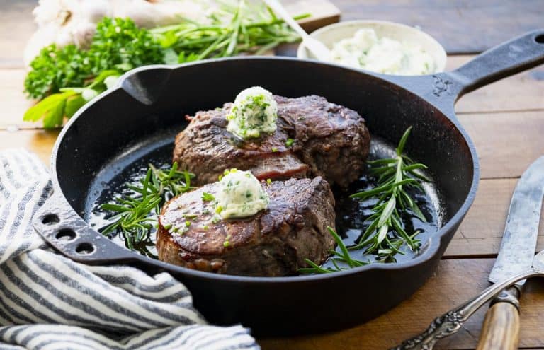 Cast Iron Filet Mignon - The Seasoned Mom