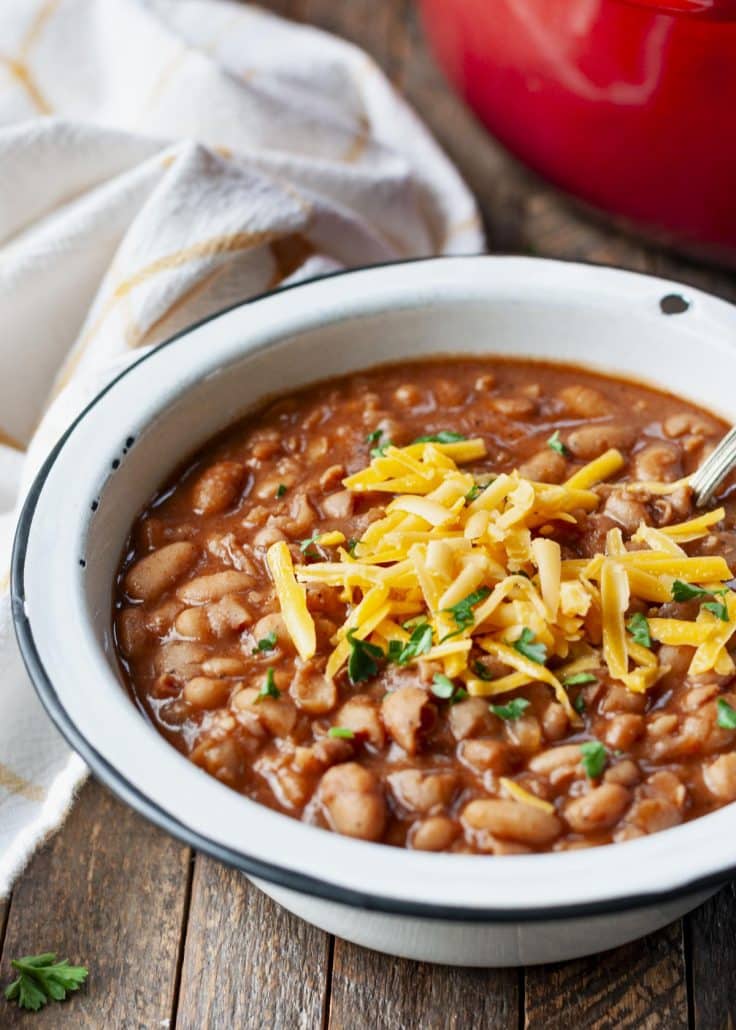 Beans Rice And Ranch Homemade Ranch Style Beans Recipe -- The Seasoned Mom