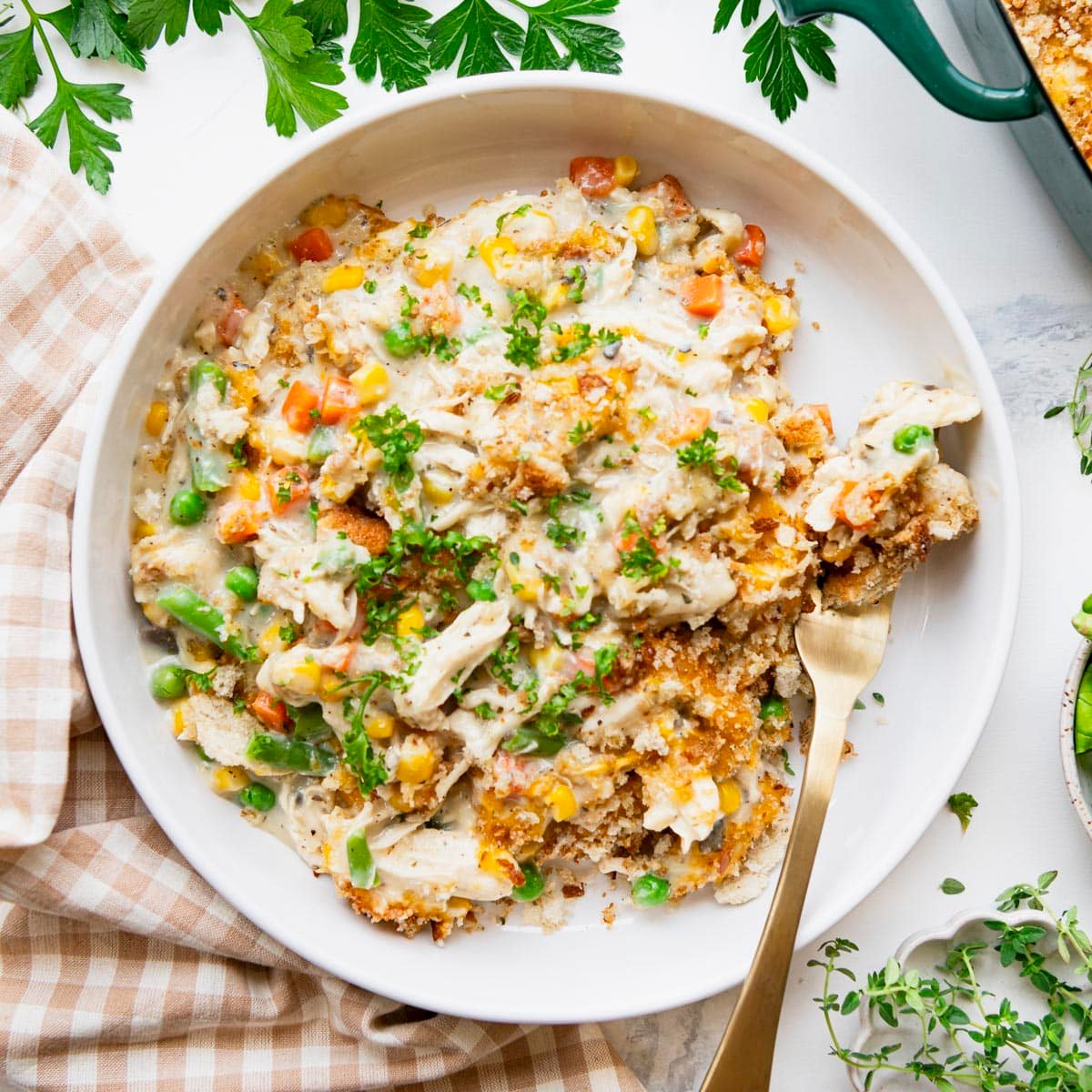 DumpandBake Chicken Vegetable Casserole The Seasoned Mom