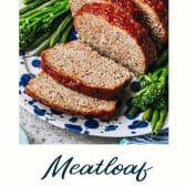 Meatloaf recipe with oatmeal and a text title at the bottom.