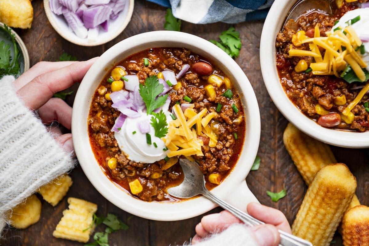 Slow Cooker Chili The Seasoned Mom