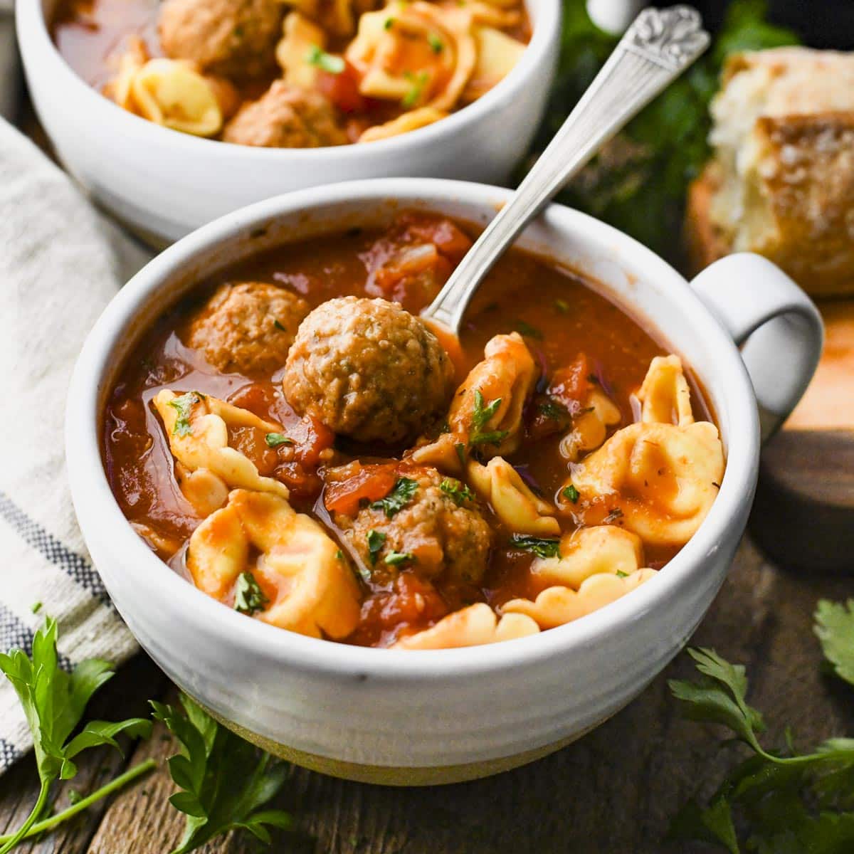 Meatball Tortellini Soup