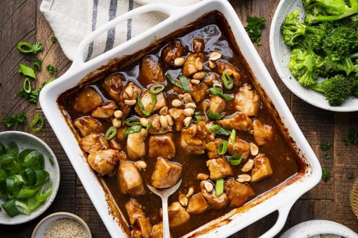 Dump-and-Bake Healthy General Tso Chicken - The Seasoned Mom
