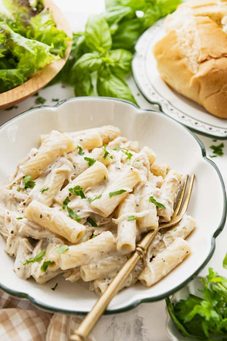 Crock Pot Chicken Alfredo - The Seasoned Mom